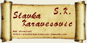 Slavka Karavesović vizit kartica